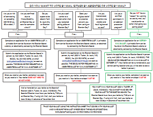 Vote by Mail Decision Tree cover shows required process 