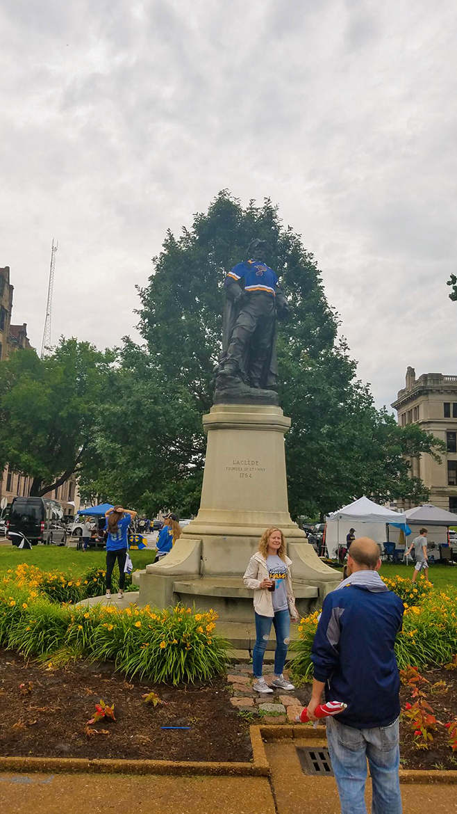 Photo from the June 15, 2019 St. Louis Blues NHL Stanley Cup victory parade.