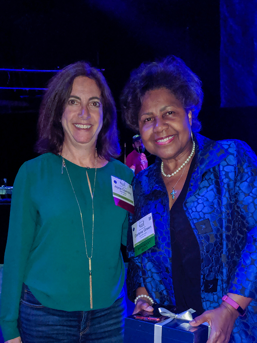 Photo from Comptroller Darlene Green receiving the Women In Public Finance Lifetime Achievement award.