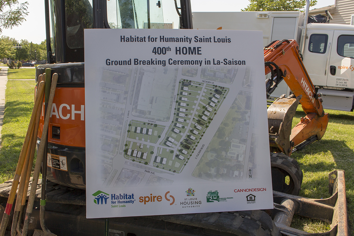 Photo from the July 11, 2018 Habitat for Humanity groundbreaking at La Saison.