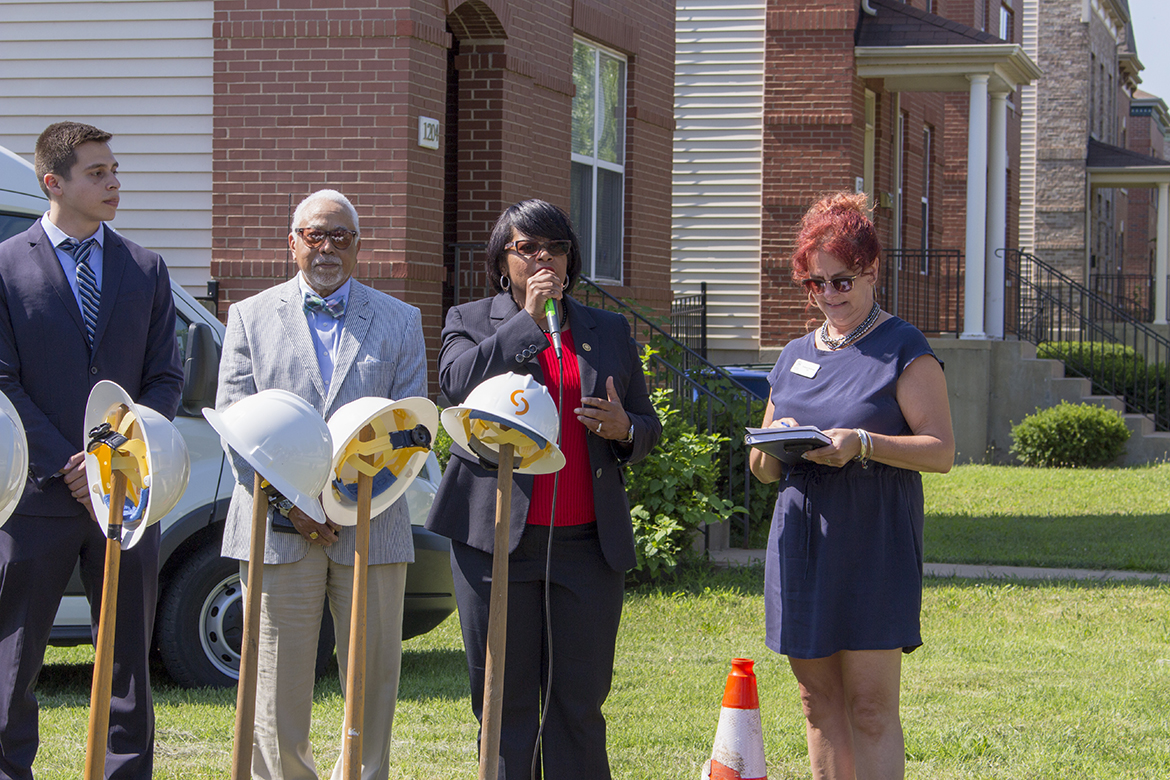 Photo from the July 11, 2018 Habitat for Humanity groundbreaking at La Saison.