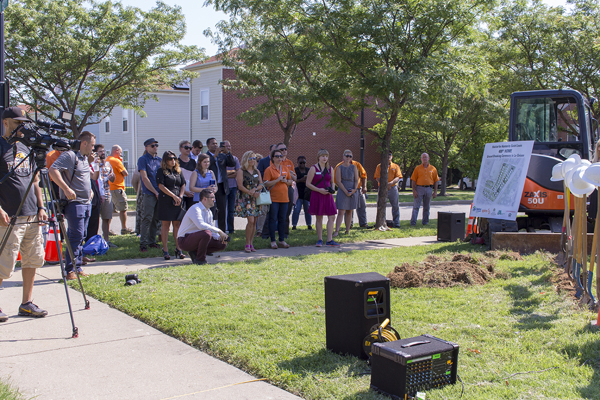 Photo from the July 11, 2018 Habitat for Humanity groundbreaking at La Saison.