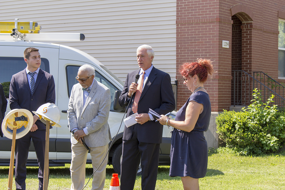 Photo from the July 11, 2018 Habitat for Humanity groundbreaking at La Saison.