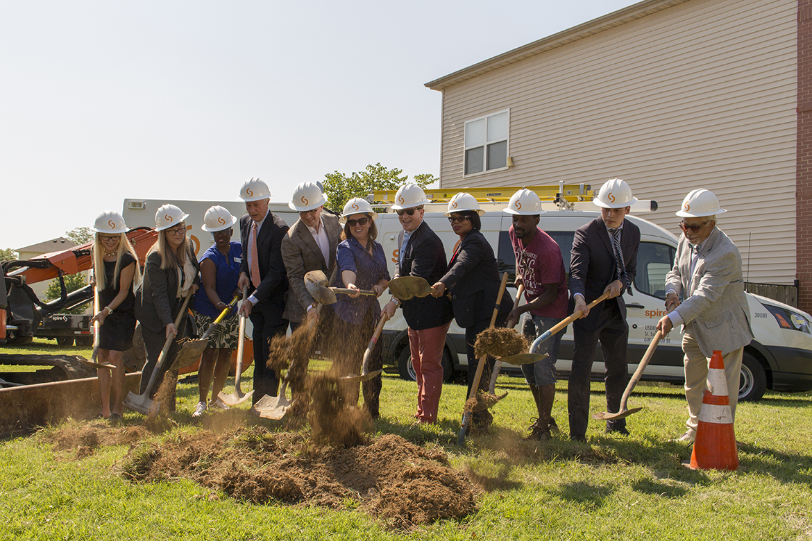 Photo from the July 11, 2018 Habitat for Humanity groundbreaking at La Saison.