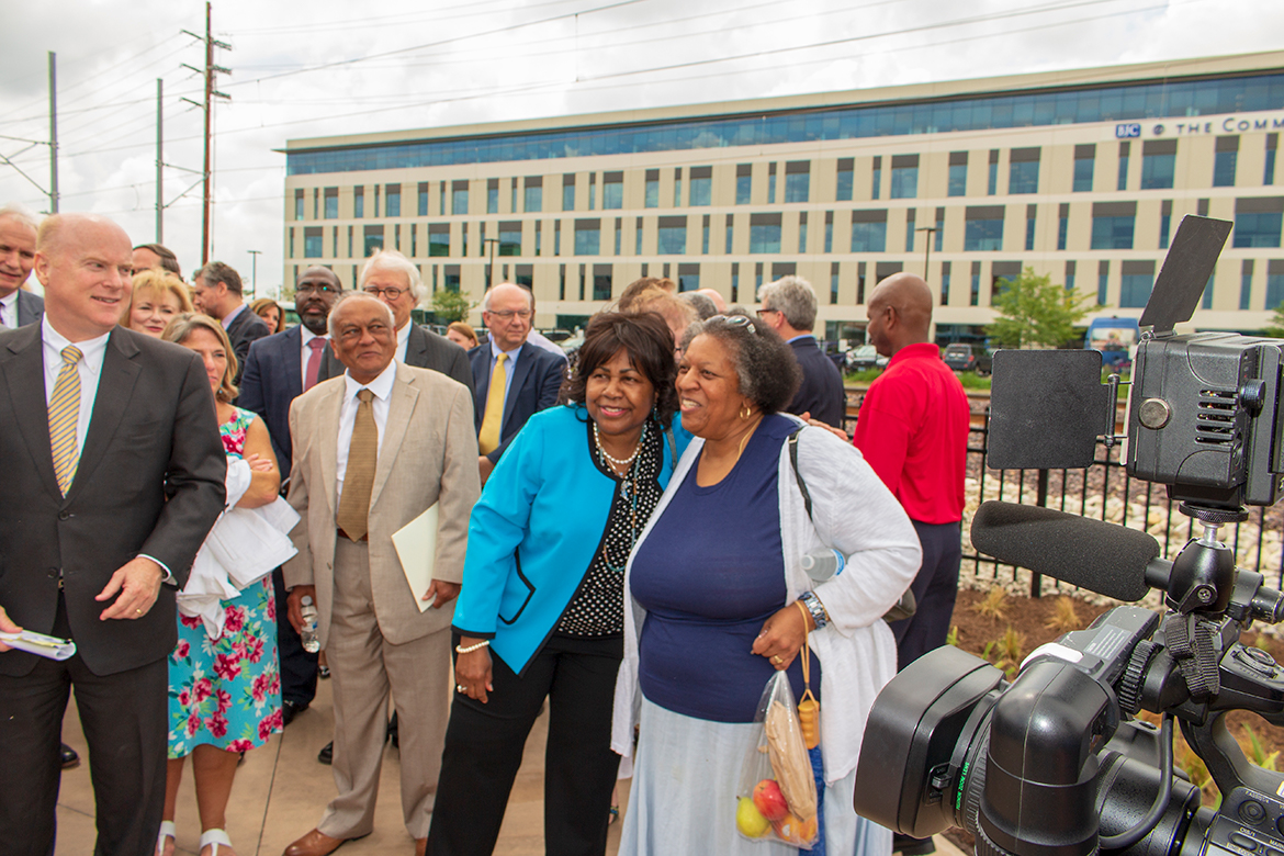 Photo from the grand opening of Cortex Metrolink station, July 31, 2018.