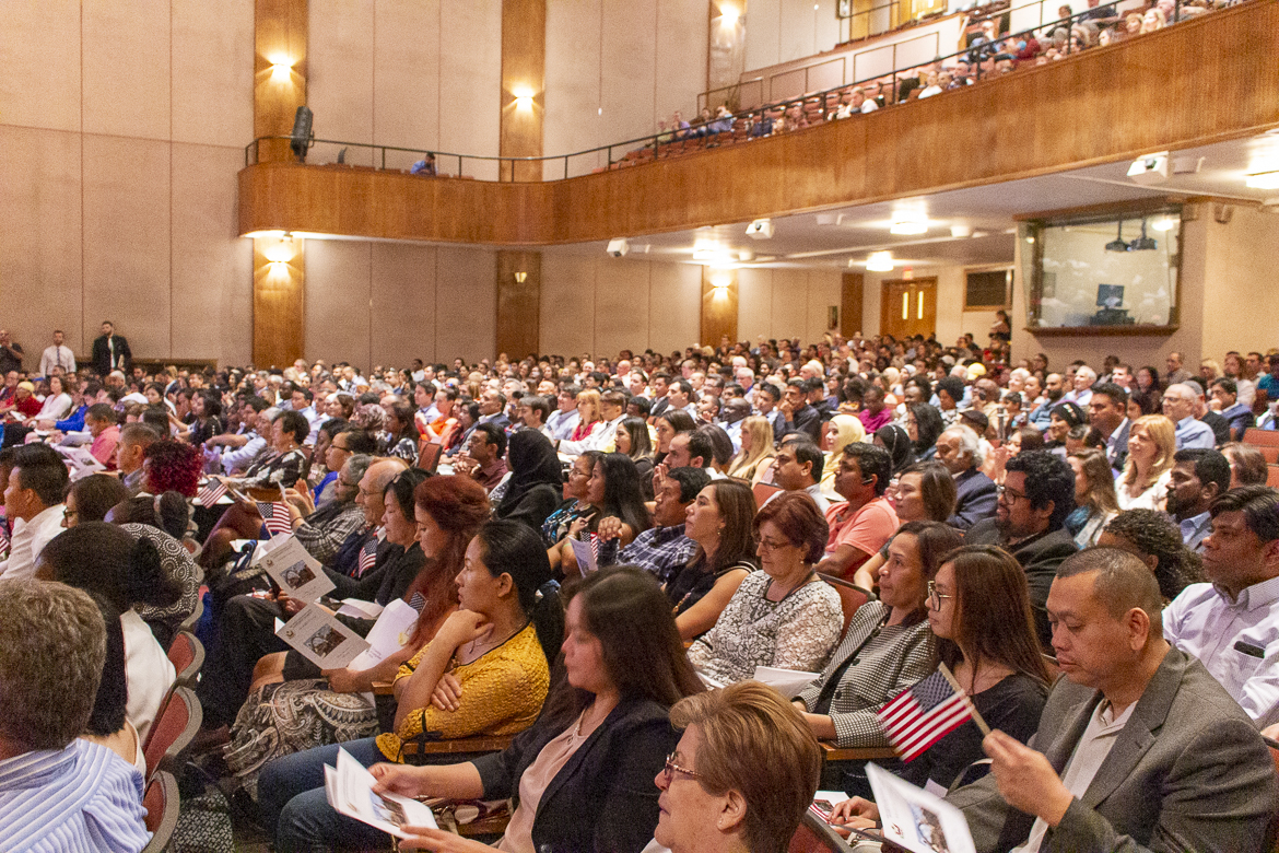 Photo from the September 6, 2019 naturalization ceremony held at Harris-Stowe State University.
