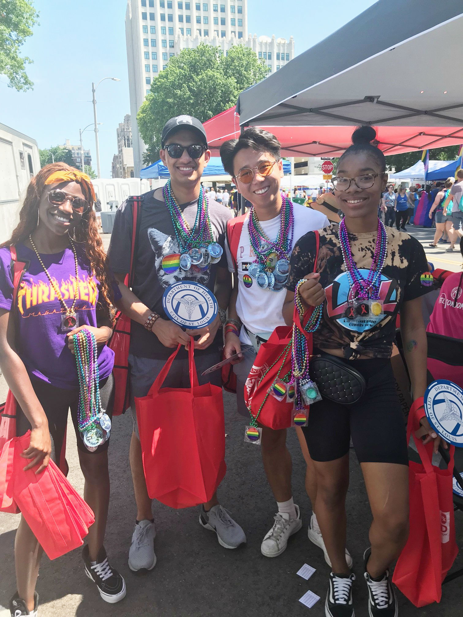 Volunteers help share the sexual health messages.
