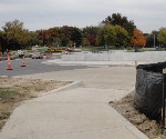 Pedestrian crossing under construction at Interstate 64 and Hampton