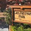 Greg Freeman Carved Park sign