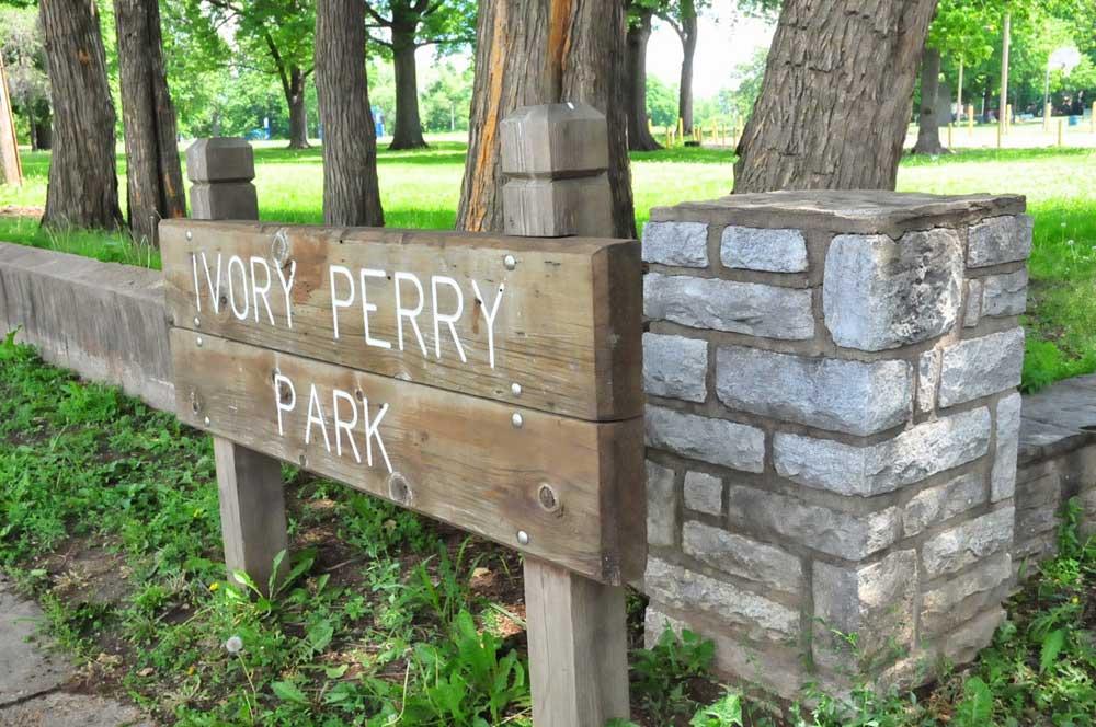 Ivory Perry Park Sign