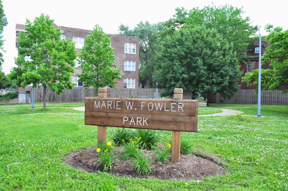 Marie Fowler Park sign