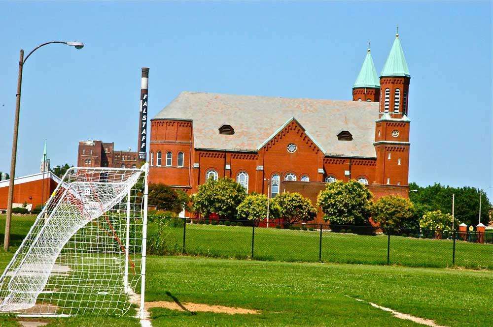 St. Stanislaus Kostka church and soccer field