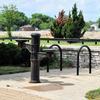 River Des Peres Park bike racks and water fountains