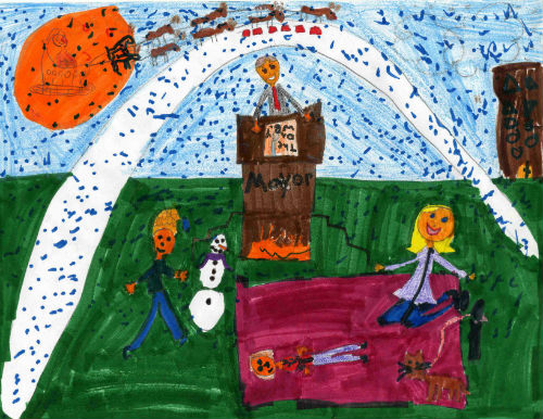 Chloe Stritzel's design received Honorable Mention in Mayor Slay's 2012 Holiday Card Design Contest.