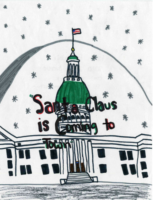 Faith Fritschle's entry in Mayor Slay's 2012 Holiday Card Design Contest