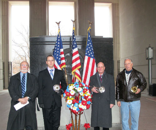 Group photo Nelson Mitten, Craig McElroy, William Dalton, and Stephen Parker Nov. 25, 2013.