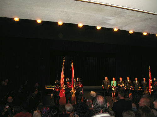 SLFD Honor Guard opens the ceremony with the Presentation of colors