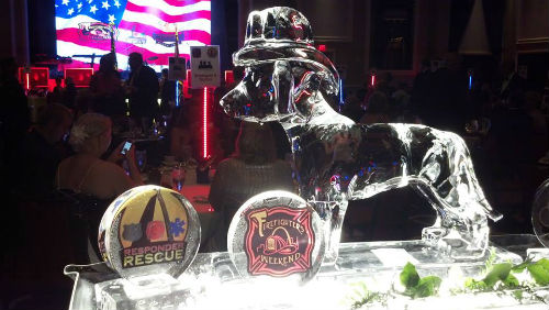 Ice Sculpture at the 2014 Firefighters' Appreciation Ball.