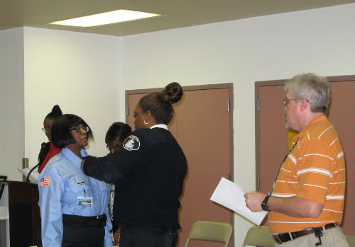 Pinning of Officers Badges