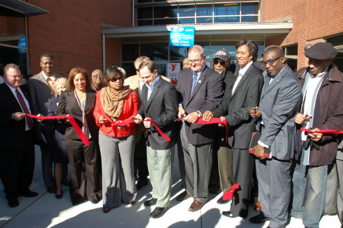 Officials cut the ribbon the new O'Fallon Park Recreation Complex on Jan. 19, 2013.