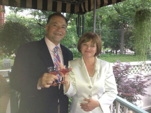 Stephen Gregali and Jennifer Florida on their wedding day, May 31 2013