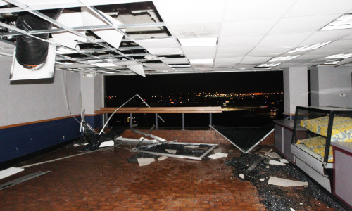 Damage to the Concession Area at Lambert Airport.