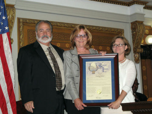 Ald. Kenneth A. Ortmann, Public Safety Director Charlene Deeken and Ald. Jennifer Florida
