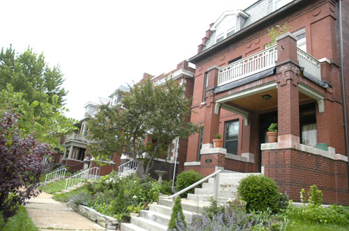Houses facing Tower Grove Park on Arsenal