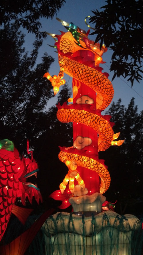 Dragon Embracing the Pillars