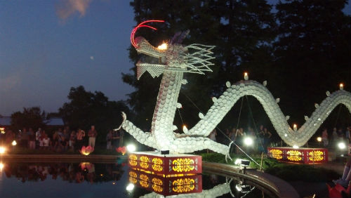 Porcelain Dragon by night