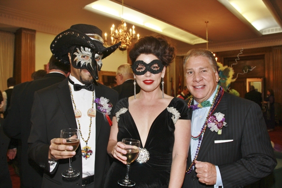 Collector of Revenue Gregory F.X. Daly (r) with other party-goers.